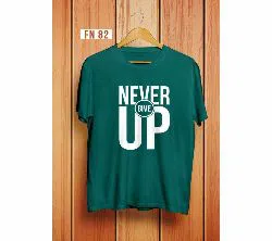 Never Give Up Mens Half Sleeve T-Shirt