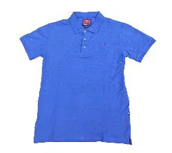 you2 brand Cotton Short Sleeve Polo-shirt blue
