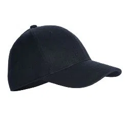 Black Pure Denim Curve Visor Adjustable Cap for Man