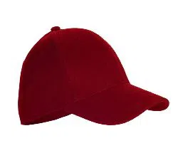 Dark Red Cotton Cap for Men