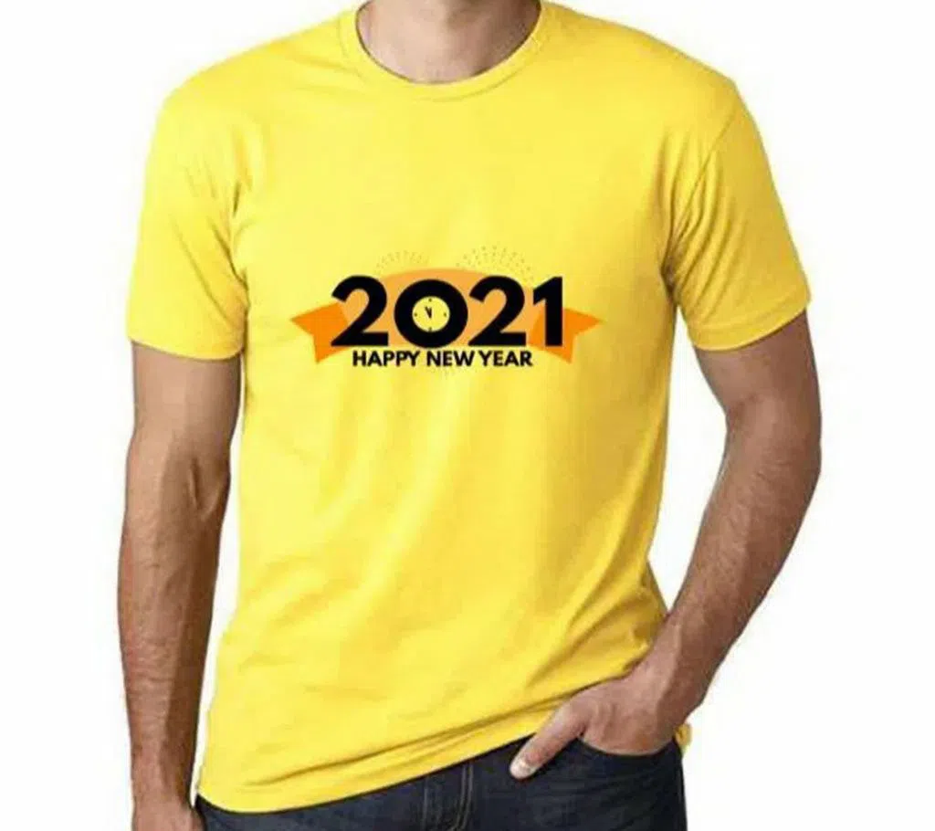 T-Shirt Happy New Year 2021 Yellow