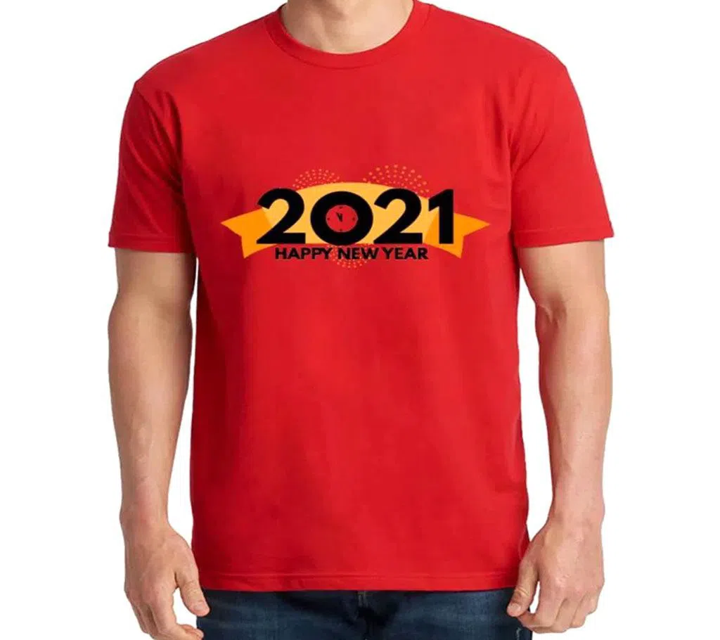 T-Shirt Happy New Year 2021 Red