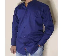 Cotton  Full Sleeve Formal Shirt-blue