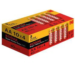 Kodak AA (4x10) 40pack Box Super Heavy Duty Zinc Batteries