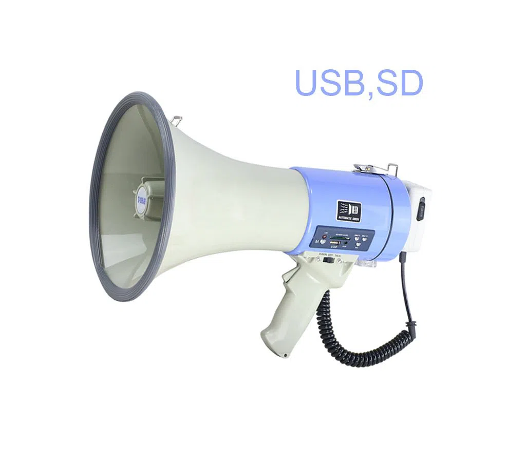 Megaphone loudspeaker horn shouted manual ER-66 USB with recording and built-in siren