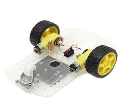 2 Wheel Car Complet Set Chassis, 2-Wheel Drive Frame with Motors DIY Car Kit (2-motor, 2 tyre, Hatery Holder, Car Chassis)