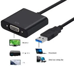 USB 3.0 to VGA Adapter Converter, High Speed USB to VGA Adapter Display Port to vga, Support Max Resolution 1080p for Windows 7/8/8.1/10 Desktop Lapto