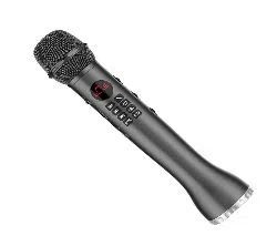 L 598 Wireless Microphone Handheld Bluetooth Speaker Singing Recording Microphone High Volume Long Battery Life L 598 Black