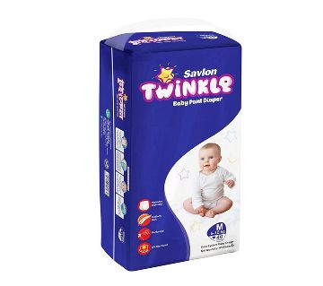 Twinkle বেবি প্যান্ট স্টাইল ডায়াপার M (6 - 12 Kg) - 40 Pcs