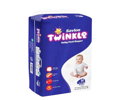 Twinkle বেবি প্যান্ট স্টাইল ডায়াপার M (6 - 12 Kg) 50 Pcs
