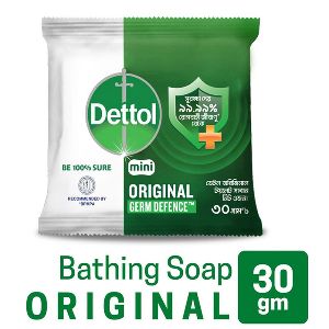 5 Pcs Original Dettol Mini Soap 30gm Bathing Bar, Soap with protection from 100 illness-causing germs