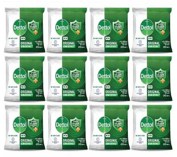 12 Pcs Original Dettol Mini Soap 30gm Bathing Bar, Soap with protection from 100 illness-causing germs