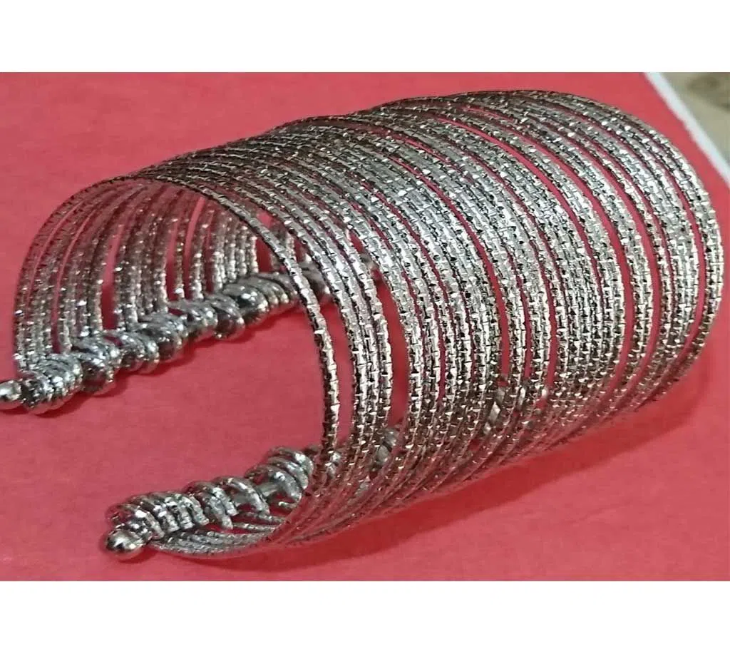 Silver Metal Bangles Churi Bracelet for Women & Girls