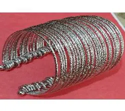 Silver Metal Bangles Churi Bracelet for Women & Girls