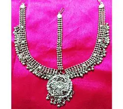 Antique Silver Metal Taira with Crystal Stones for Women and Girls