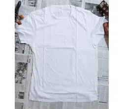 solid color half sleeve cotton tshirt  white 