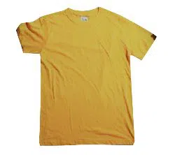 solid color half sleeve cotton tshirt  yellow 