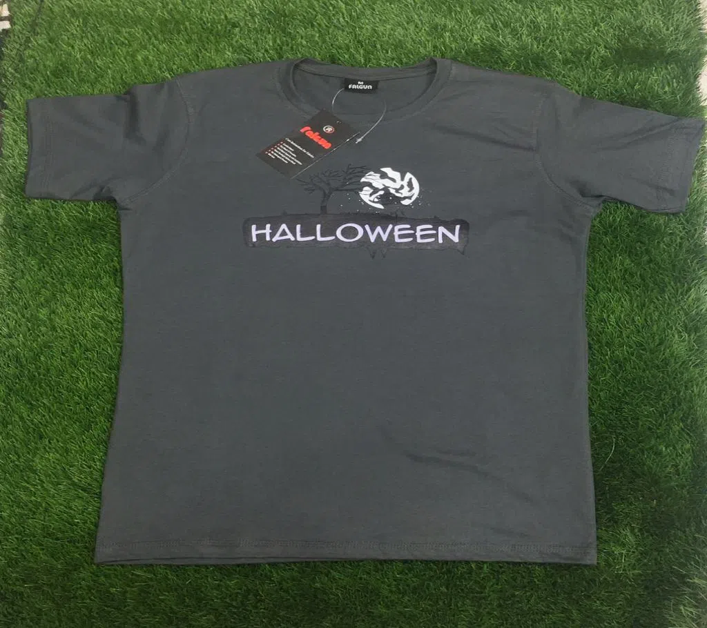Halloween Half Sleeve Cotton T Shirt for Men