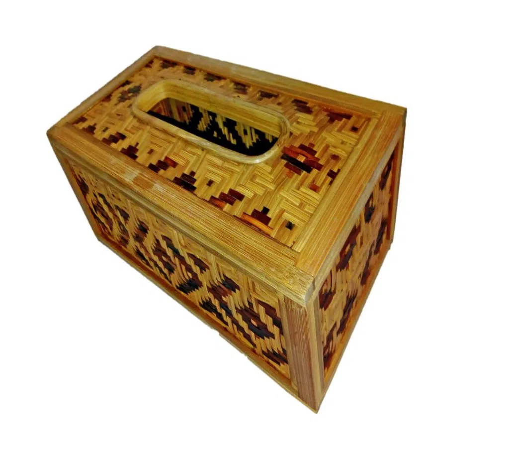 Bamboo Hand Crafted Tissue Box