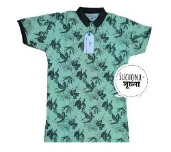 Leaf Design Polo Shirt