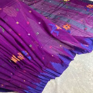 Half Silk Monipuri Saree- no blouse piece 