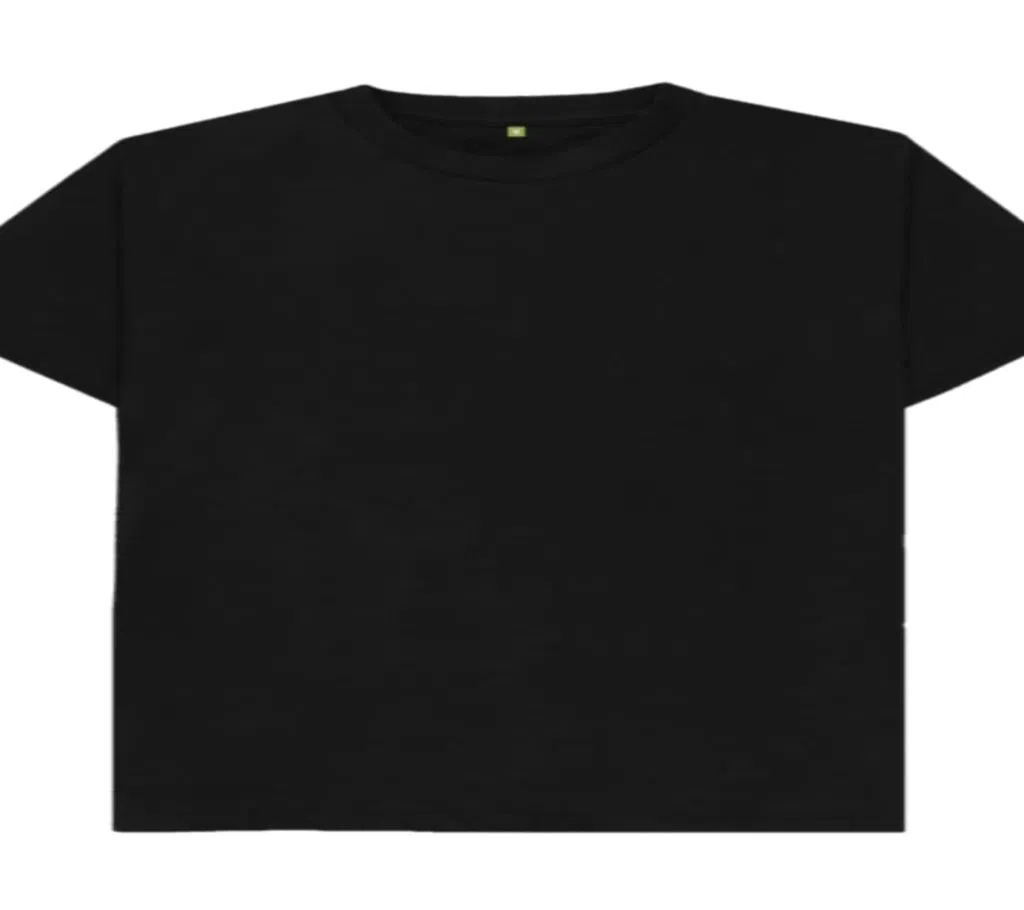 Half sleeve cotton tshirt for men black 