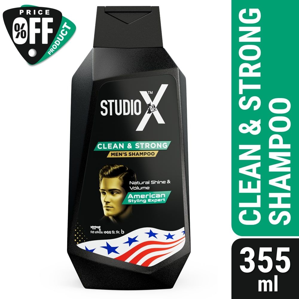 Studio X Clean and Strong Shampoo for Men 355Ml