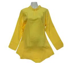 Ladies linen Kurti Yellow  