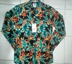 full sleeve casual cotton shirt for men printed 