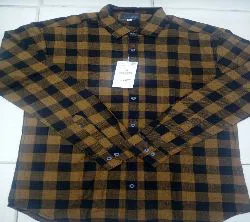 full sleeve casual cotton shirt for men yellow check 