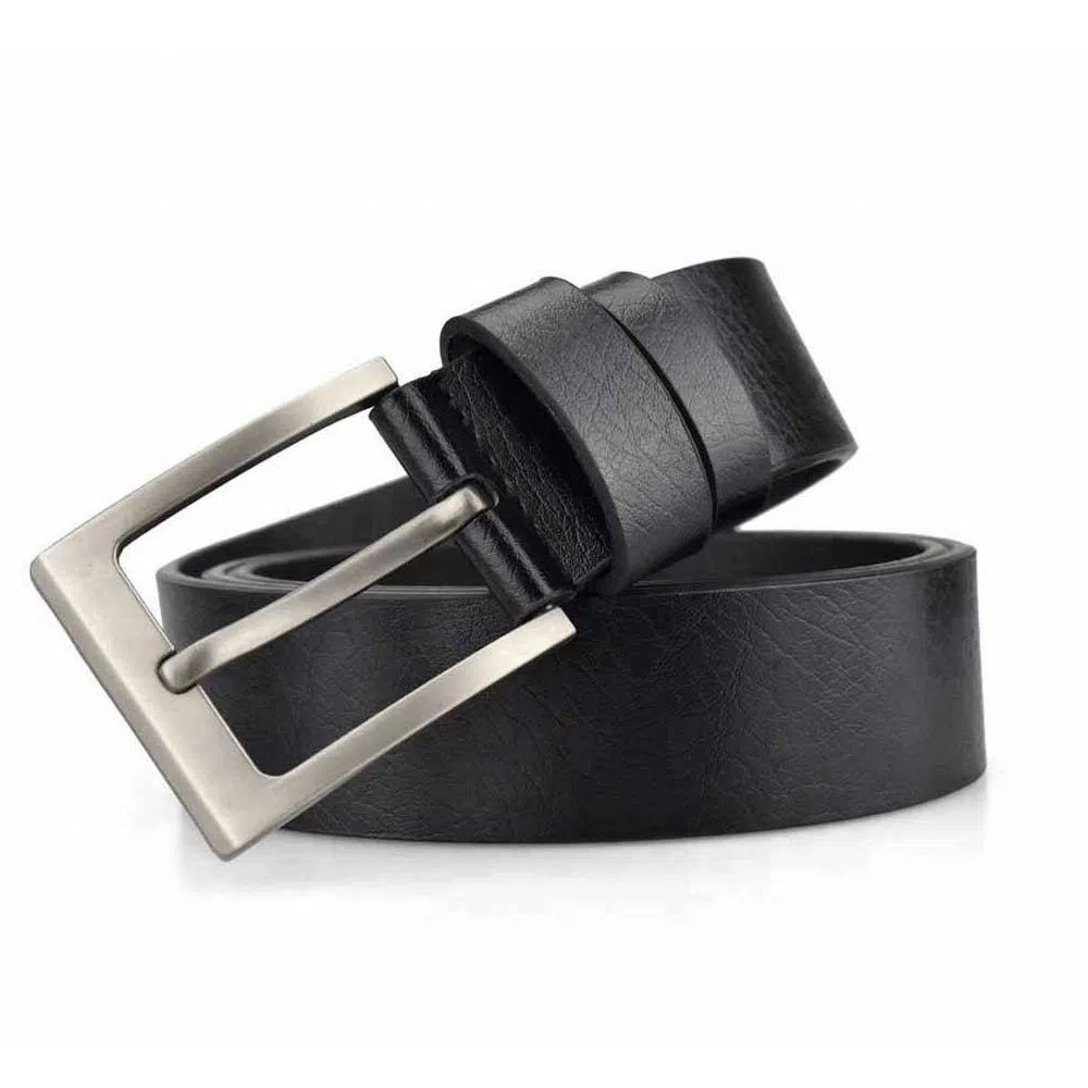 Black Color 2 inch Leather One Part Belt AR07 for Men