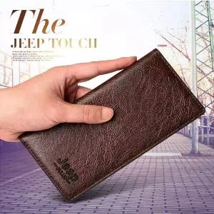 Jeep PU Leather Purse Wallet with Credit Business Card Holders & Mobile Cover