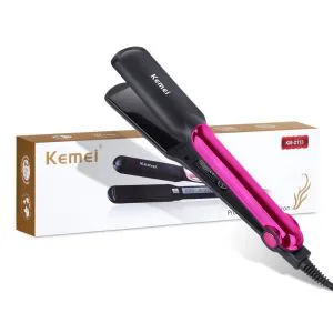 Kemei KM-2113 Hair Straightener Irons-Black and Pink