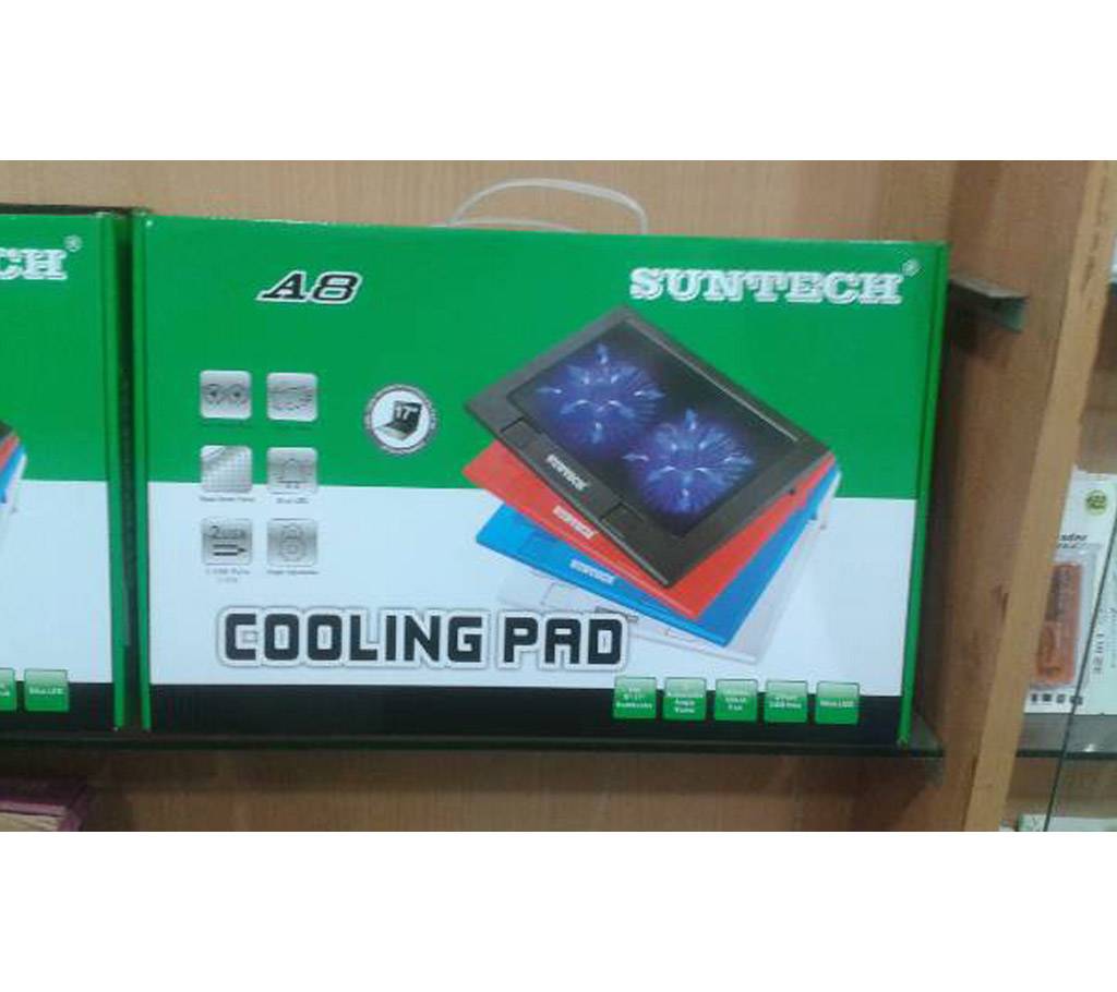 Suntech A8 Double Fan LED Laptop Cooling Pad বাংলাদেশ - 612159