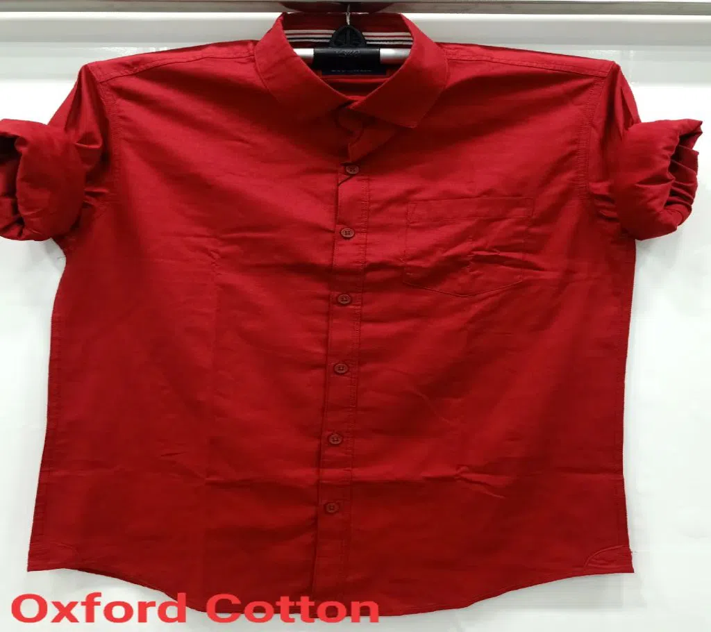 One color soft cotton full salve shirt