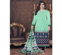 Unstitched Embroidery Soft Cotton- Three piece