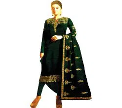 Unstitched Indian Soft Georgette Embroidery- Three Piece