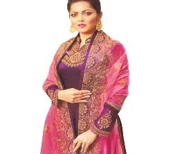 Indian Soft Georgette Embroidery- Three piece Unstitched