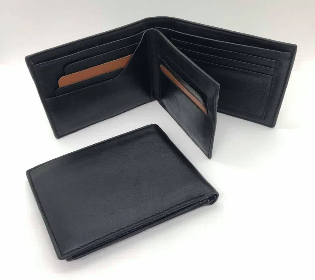 Mens Leather Wallet(w010) black 