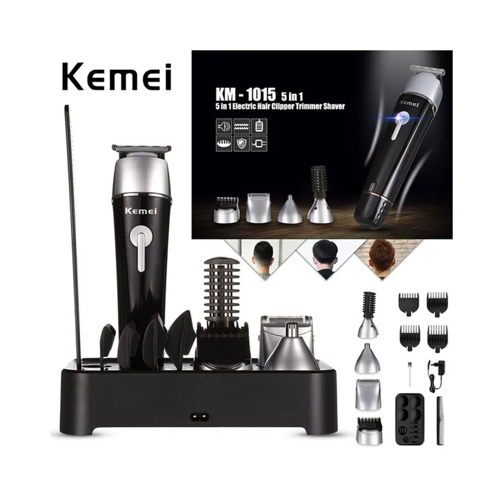 KEMEI KM-1015 GROOMING KIT 10 IN 1 HAIR TRIMMER FOR MEN