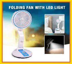 Folding Rechargeable Fan With Light