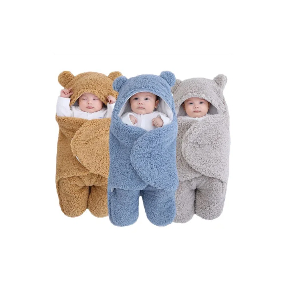 Baby Blanket Baby Sleeping Bag Ultra-Soft Fluffy Fleece Newborn Receiving Blanket Infant Boys Girls Clothes Sleeping Nursery Wrap Swaddle