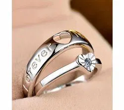 Silver Plated China couple Ring(2pcs)-06 