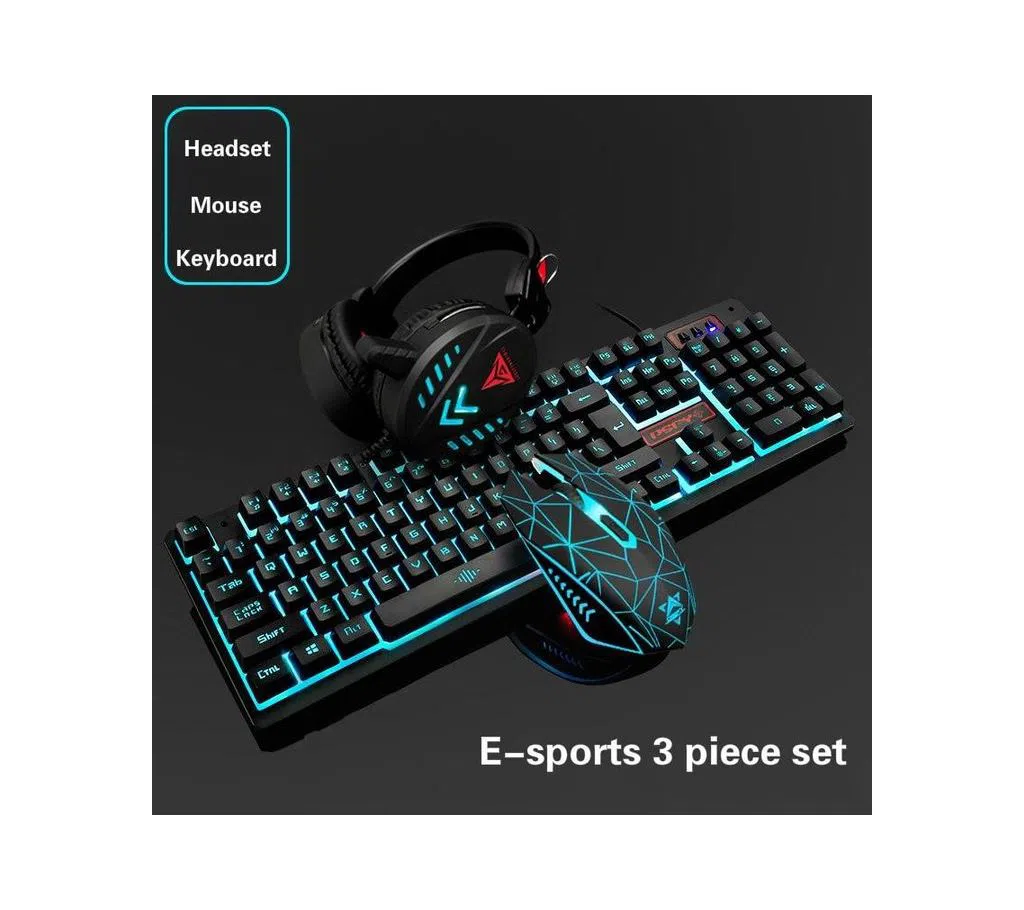 Gaming Keyboard, Mouse, Headset and a Mousepad combo