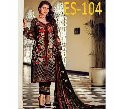 unstitched HEAVY EMBROIDERY SALAWAL KAMEEZ MS-104