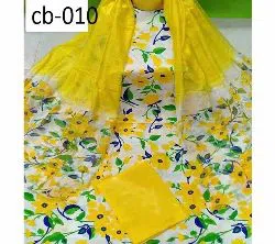 Unstiched block printed cotton salwar kameez CB-010