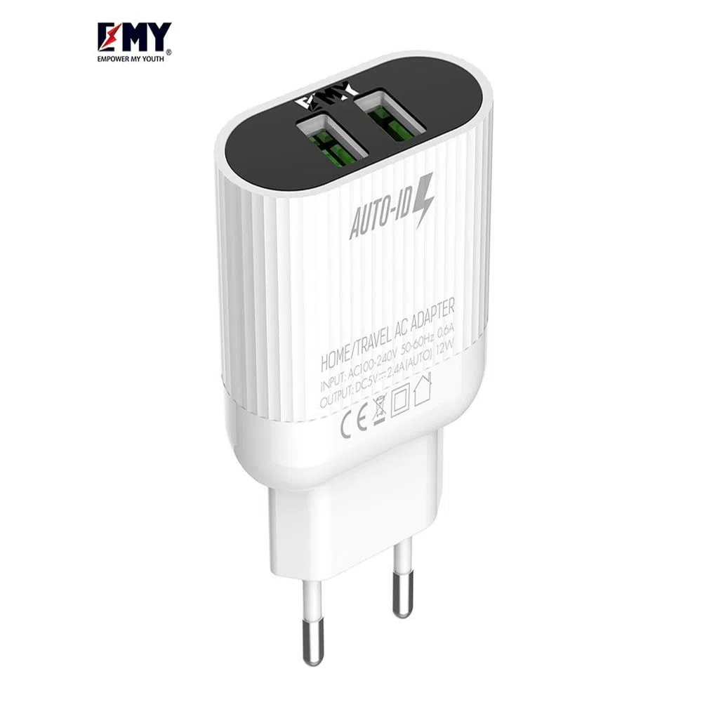 EMY Dual A202 Fast Charger With Data Cable Compatiable
