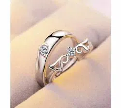 Exclusive Silver Plated China couple Ring(2pcs)-01 / sc