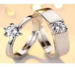 Exclusive Silver Plated China couple Ring(2pcs)-02 / sc