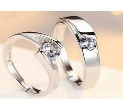 Silver Plated China couple Ring(2pcs)-04 / sc
